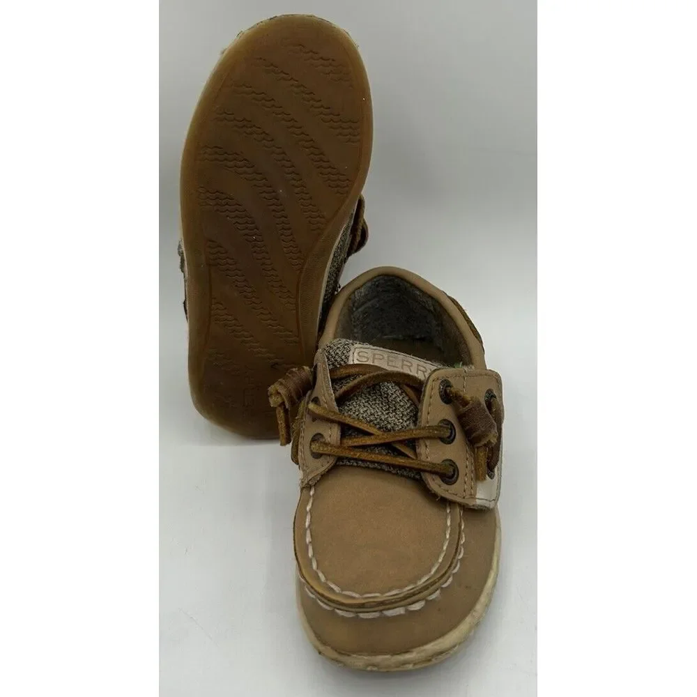 Sperry Youth Boat Shoes Brown Leather 61394 Size‎ 8M